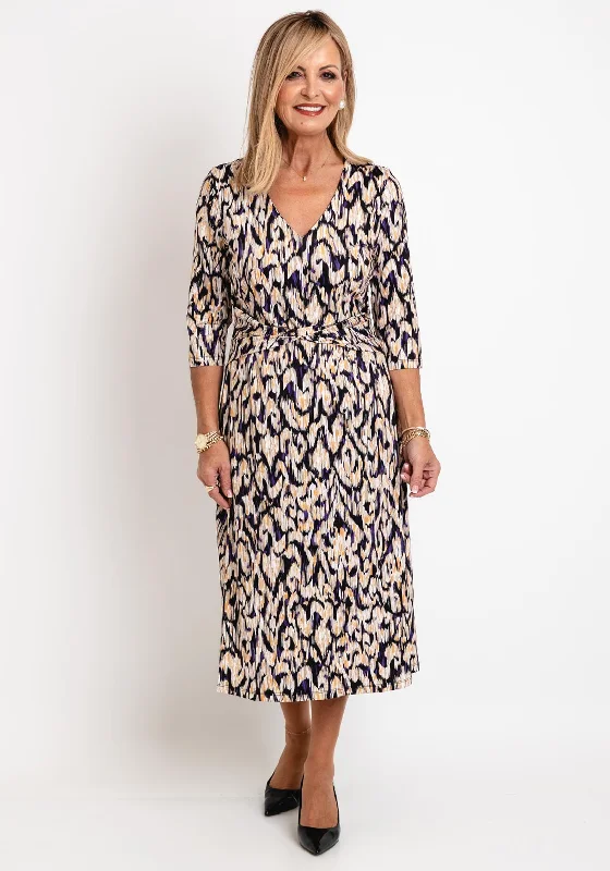 Quick Sale Gerry Weber Abstract Print A-Line Midi Dress, Multi