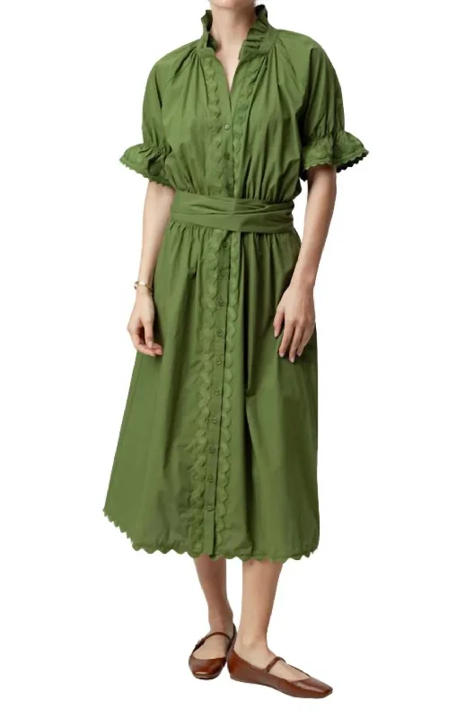 Discount Deals Aliza Dress In Evergreen