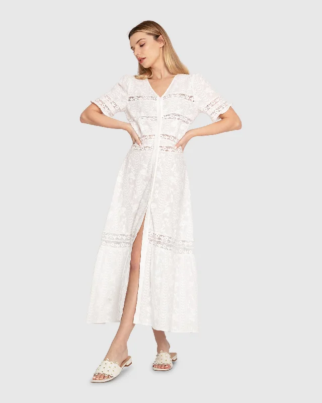 Summer Breeze Lace Midi Dress