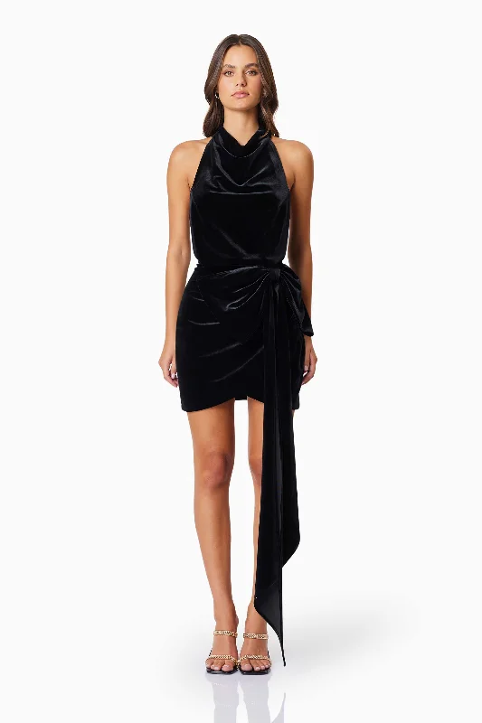Midnight Sale Solene Backless Mini Dress In Black