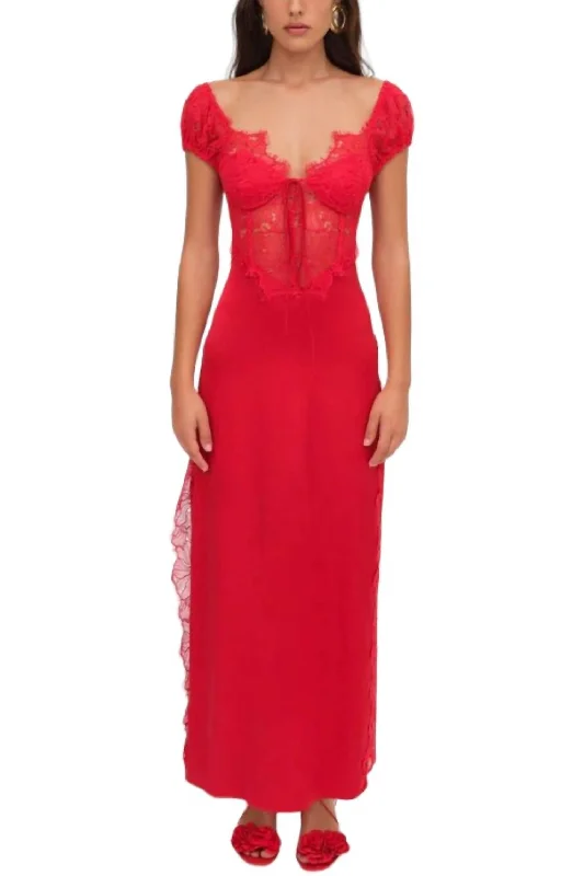 Price Smash Casey Maxi Dress In Red