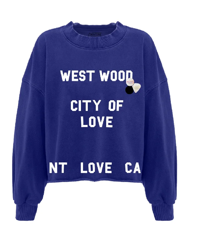 Sweatshirt crop porter royal "WESTWOOD"