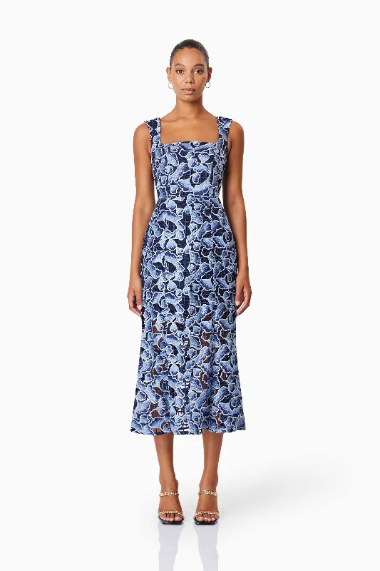 Super Sale Mila Cocktail Midi Dress In Blue