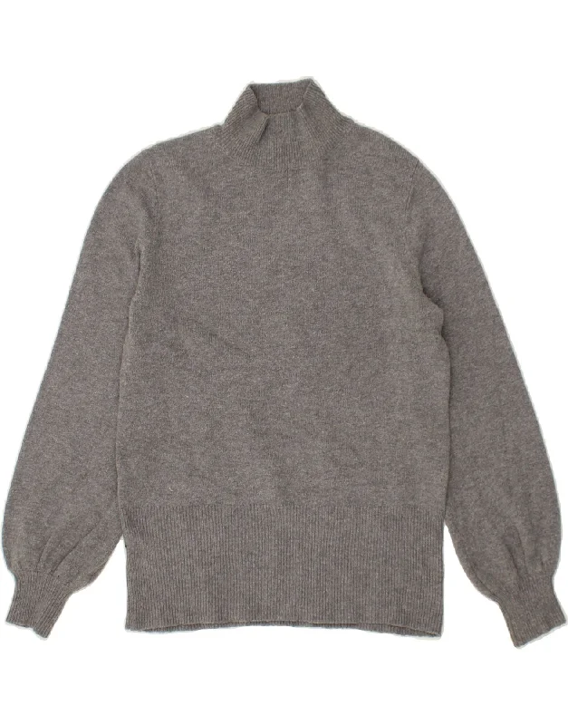 Friends and Family Sale OASIS Womens Turtle Neck Jumper Sweater UK 10 Small Grey Polyester
