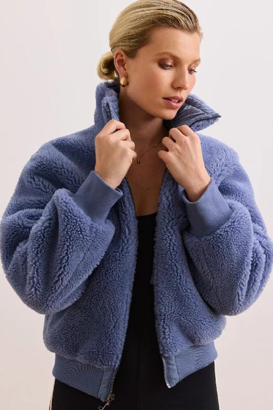Anniversary Sale TEDDY jacket - Steel Blue