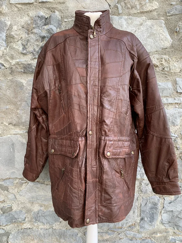 Limited Time Offer Brown patchwork long jacket  M/L