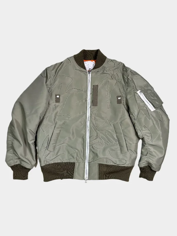 Discount Extravaganza Embroidered Patch Bomber