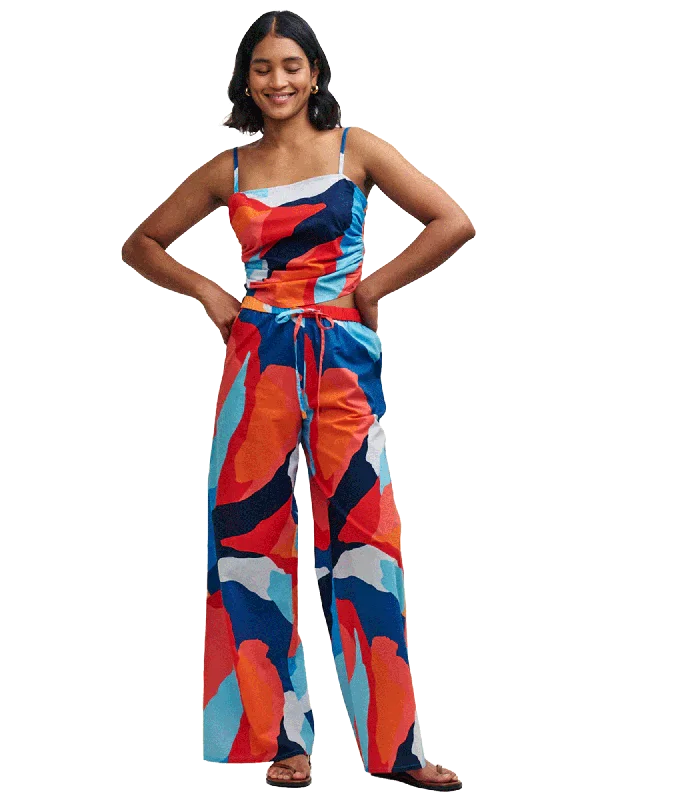 Special Savings Abstract Print Tie Back Cami Top - Multi