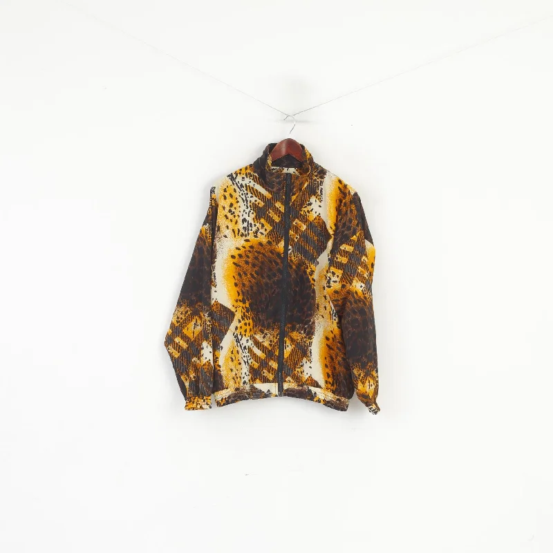 Time-Limited Offer Vintage Women XL Bomber Jacket Brown Animal Print Panther Sport Full Zip Top
