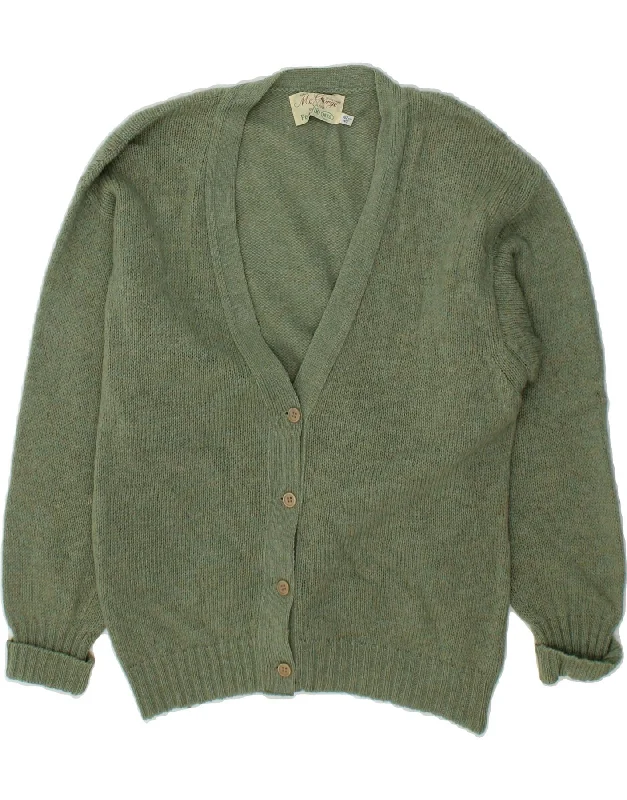 MC GEORGE Womens Cardigan Sweater UK 18 XL Green Wool