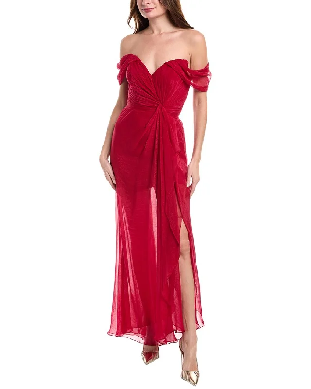 Rene Ruiz Off-The-Shoulder Gown