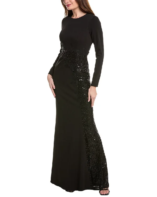 Teri Jon by Rickie Freeman Sequin Insert Gown