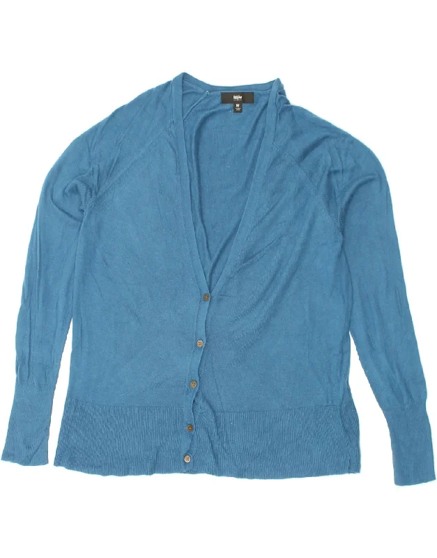 MOSSIMO Womens Cardigan Sweater UK 14 Medium Blue Nylon