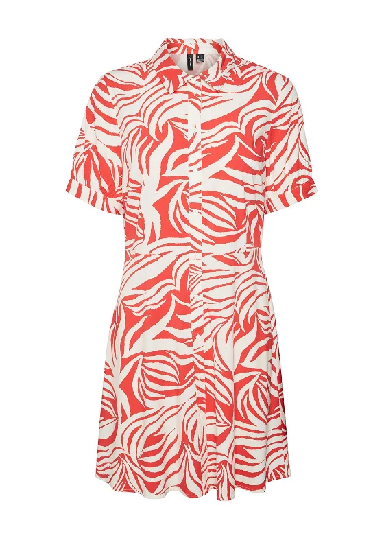 Clearance Event Vero Moda Becca Print Mini Shirt Dress, Bittersweet