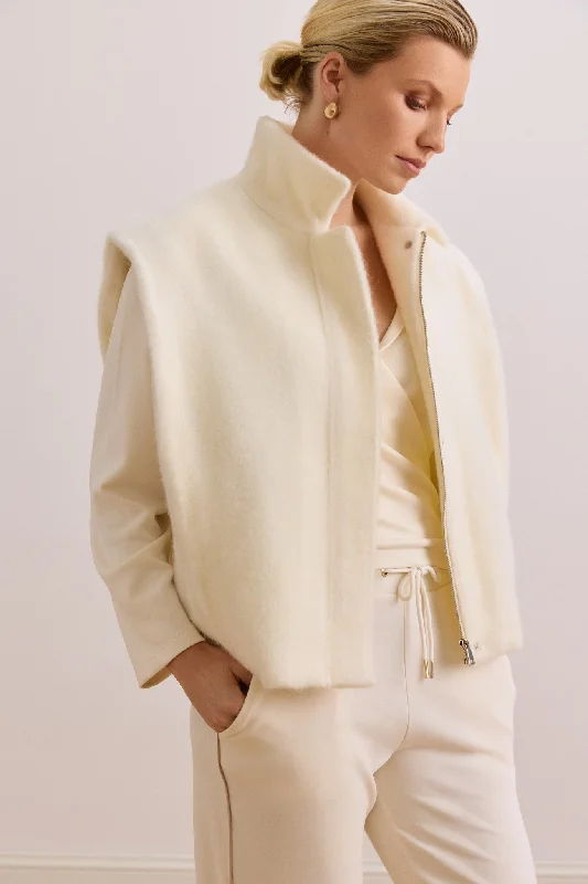 Get It Before It’s Gone JUNE vegan mohair vest - Marshmellow