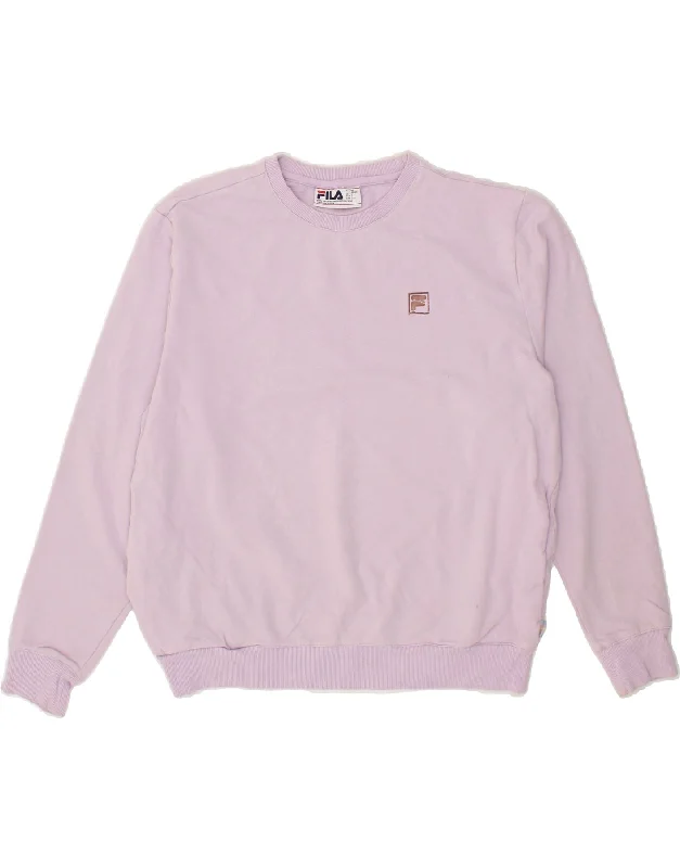 Overstock FILA Womens Sweatshirt Jumper UK 16 Large Purple Cotton