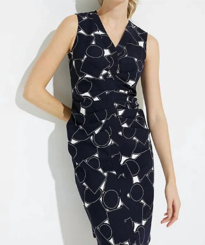 Crazy Deals Midnight Blue Dress In Vanilla Midnight Blue