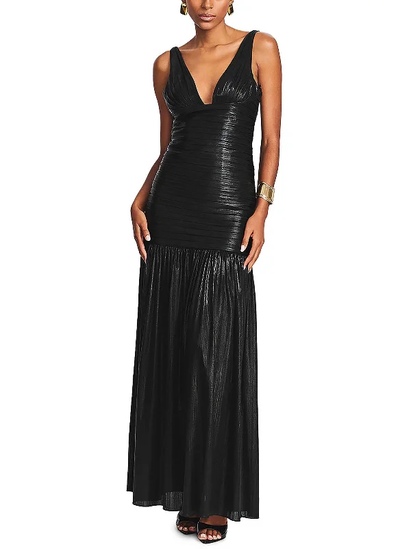 The Best Prices Elsa Womens Pleated Long Cocktail And Party Dress