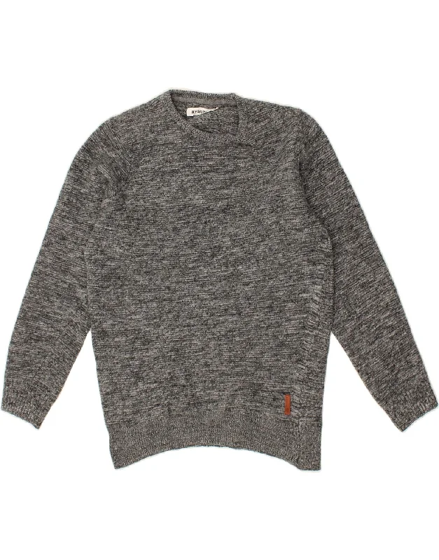 BEN SHERMAN Womens Crew Neck Jumper Sweater UK 16 Large Grey Merino Wool