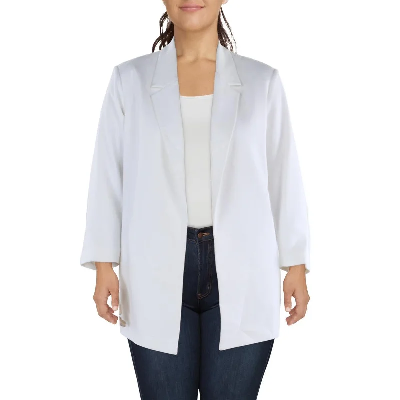 Womens Mid-Length Office Open-Front Blazer