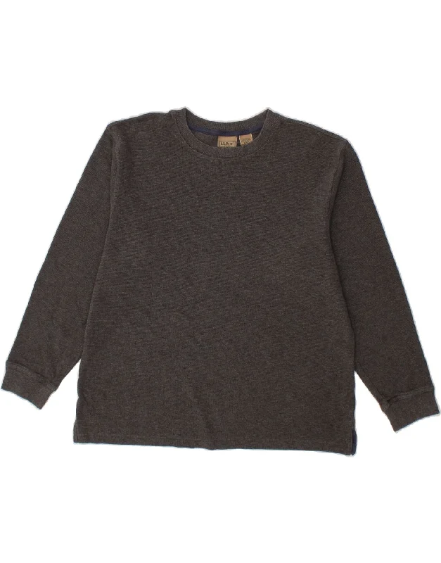 Closeout L.L.BEAN Womens Sweatshirt Jumper UK 16 Large Grey Cotton