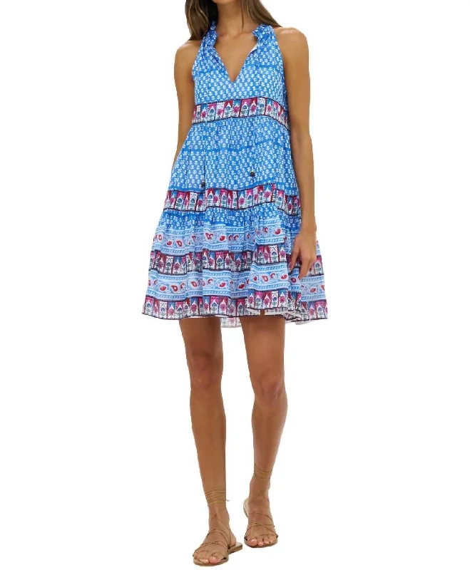 Exclusive Savings Tiered Short Dress In Campania Blue