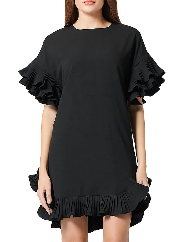 Online Exclusive Womens Pleated Midi Shift Dress