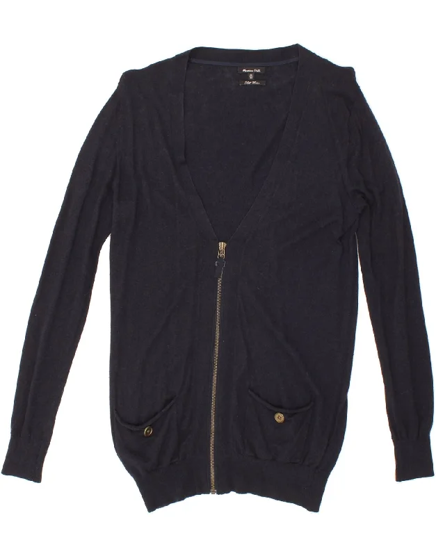 Price Blitz MASSIMO DUTTI Womens Cardigan Sweater UK 12 Medium Navy Blue
