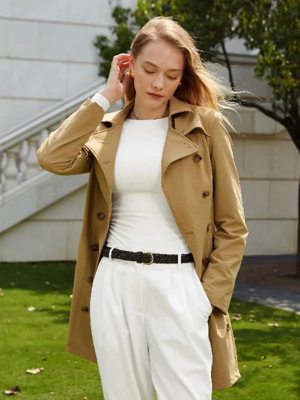 TIME-Limited Offer Matte Water-Repellent Trench Coat