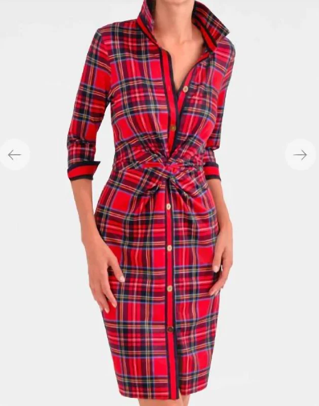 Holiday Sale Twist & Shout Dress - Duke Of York In Red Multi