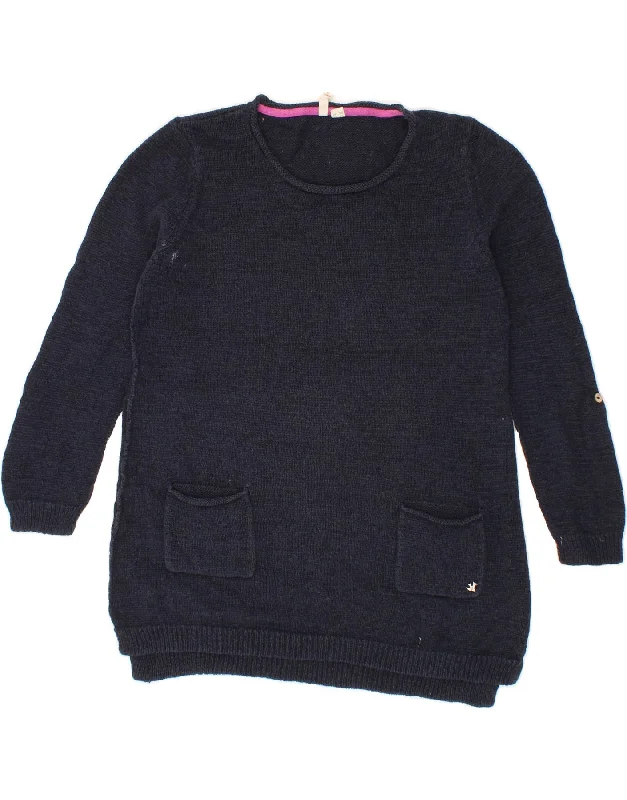 Crazy Deals WHITE STUFF Womens Crew Neck Jumper Sweater UK 12 Medium Navy Blue Linen Crazy Deals WHITE STUFF Womens Crew Neck Jumper Sweater UK 12 Medium Navy Blue Linen