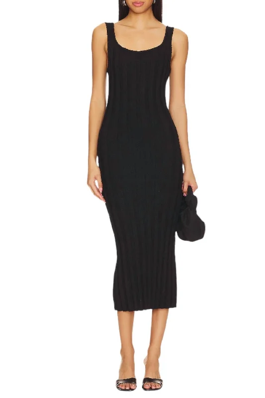 Price Drop Santos Sweater Midi Dress In Black