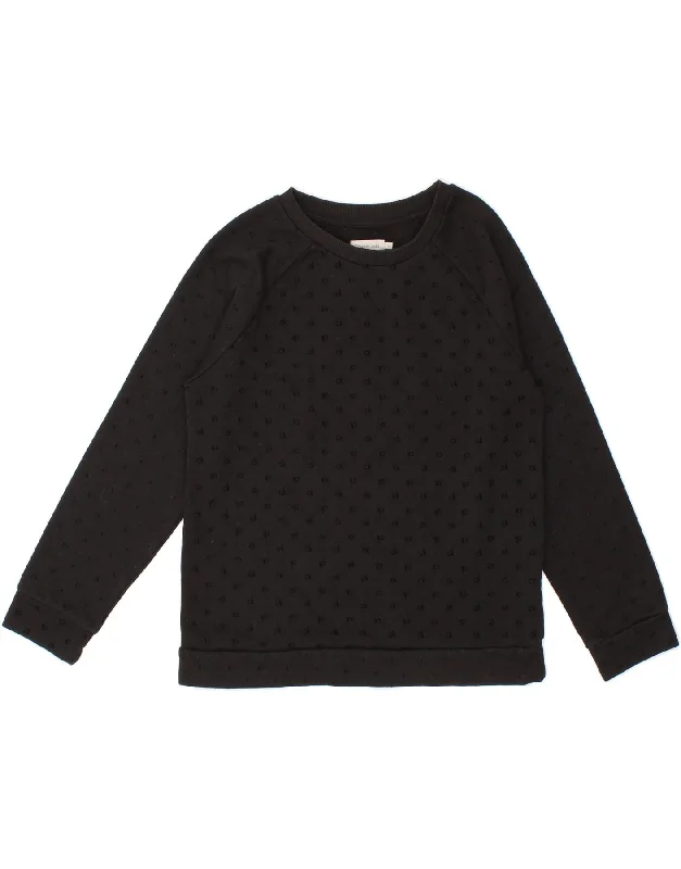While Supplies Last CALVIN KLEIN Womens Abstract Pattern Sweatshirt Jumper UK 14 Medium Black