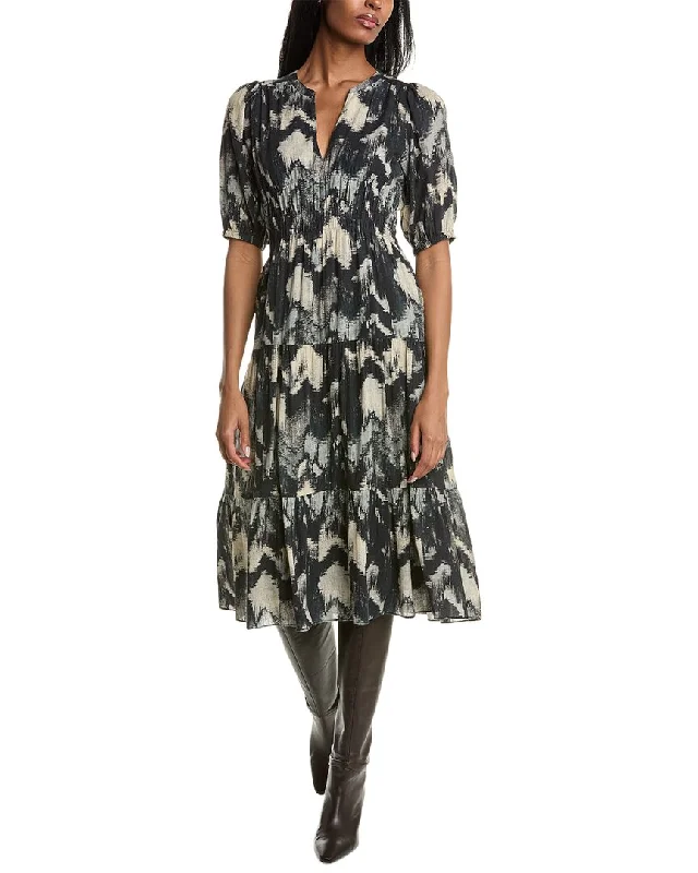 Overstock Sale ba&sh Tiered Midi Dress