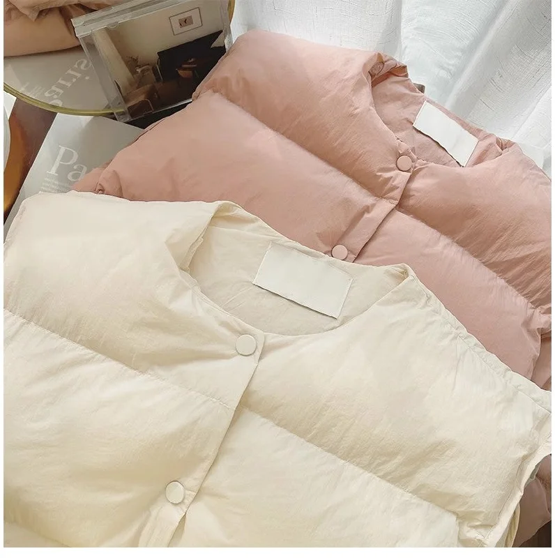 Price Buster Solid color cotton vest for women winter new sleeveless vest jacket      S5007