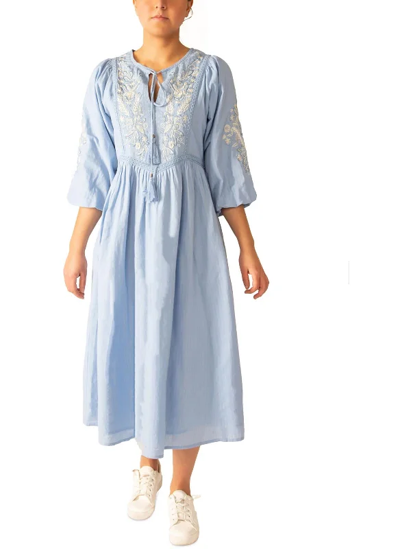 Sale Event Womens Embroidered Midi Midi Dress