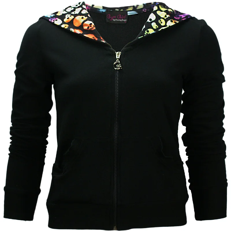 Zip-Front Hoodie in Black