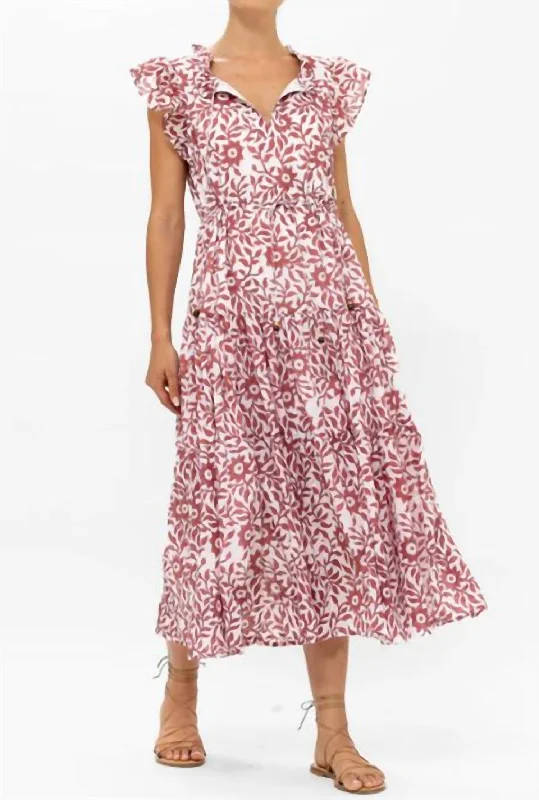 Shop and Save Cinched Flirty Midi Dress In Jakarta Brown