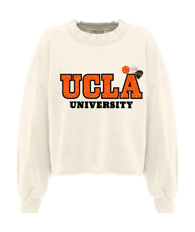 Sweatshirt crop porter natural "UNIVERSITY"