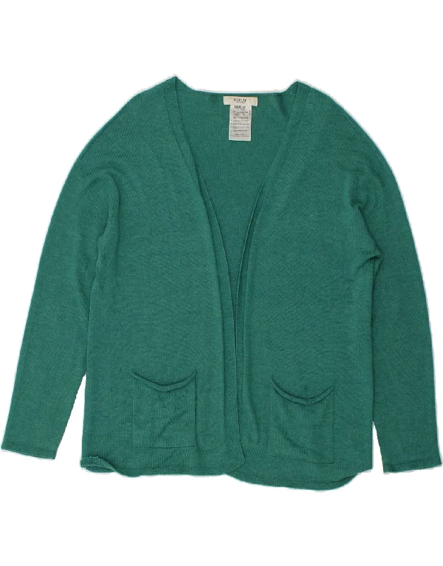 REPLAY Womens Cardigan Sweater UK 14 Medium Green Acrylic