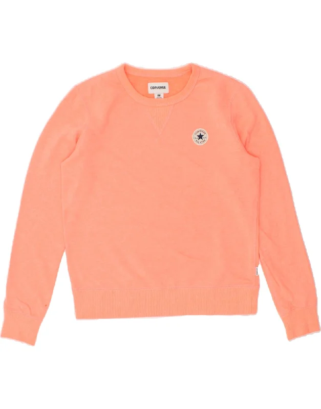 Price Rollback CONVERSE Womens Sweatshirt Jumper UK 14 Medium Pink Cotton
