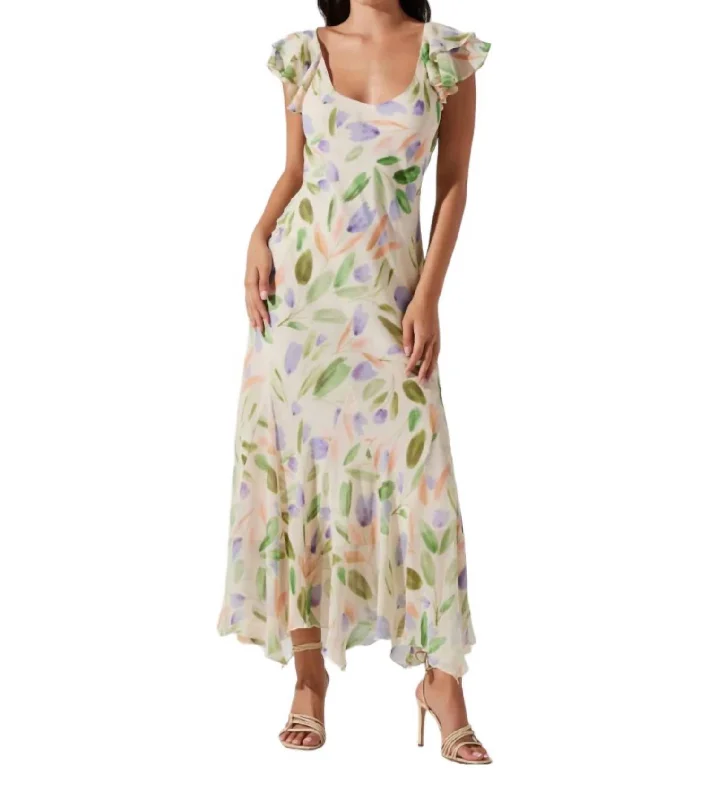 Super Bargain Wisteria Dress In Blue Multi