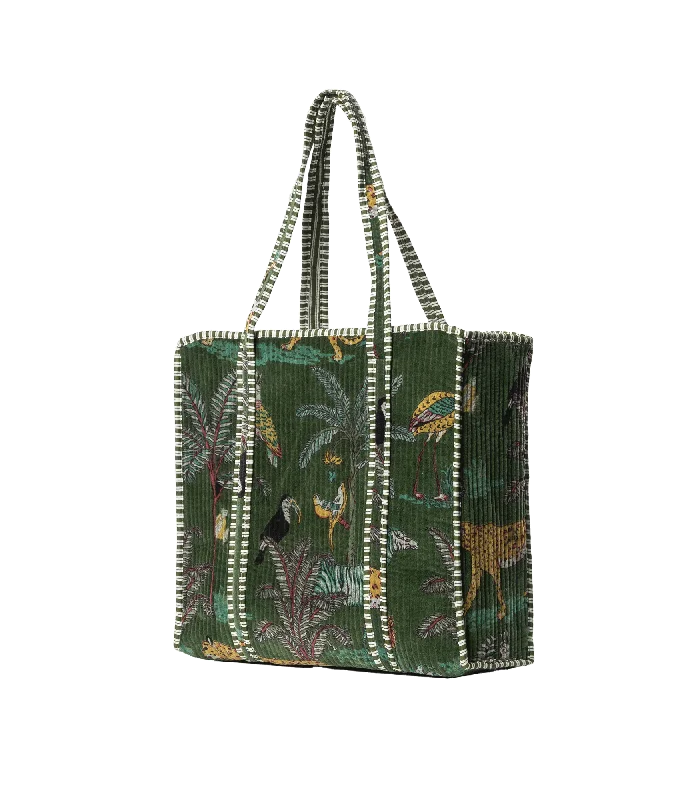 Best Seller Ultimate Velvet Jungle Tote - Green