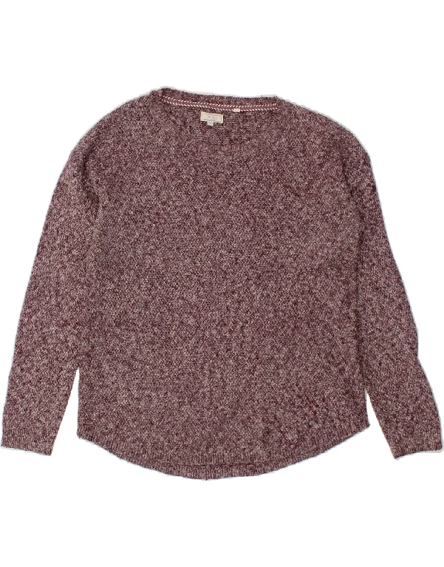 Savings Event FAT FACE Womens Oversized Boat Neck Jumper Sweater UK 10 Small Maroon