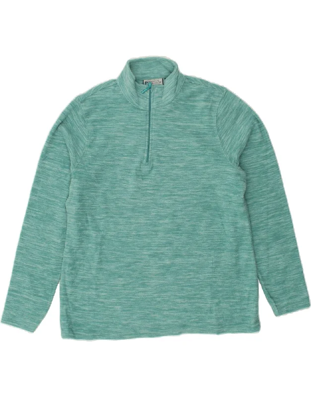 MOUNTAIN WAREHOUSE Womens Zip Neck Fleece Jumper UK 18 XL Turquoise