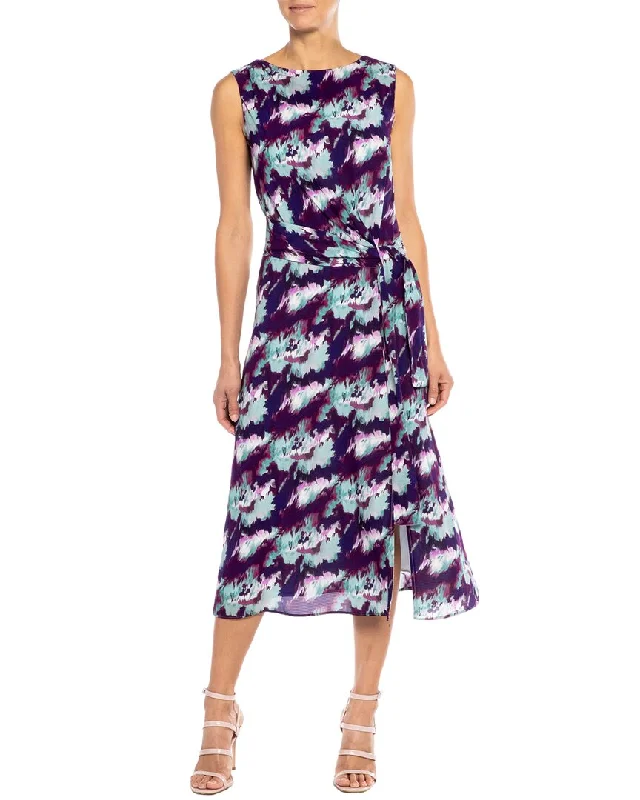 Santorelli Dori Silk-Blend A-Line Dress