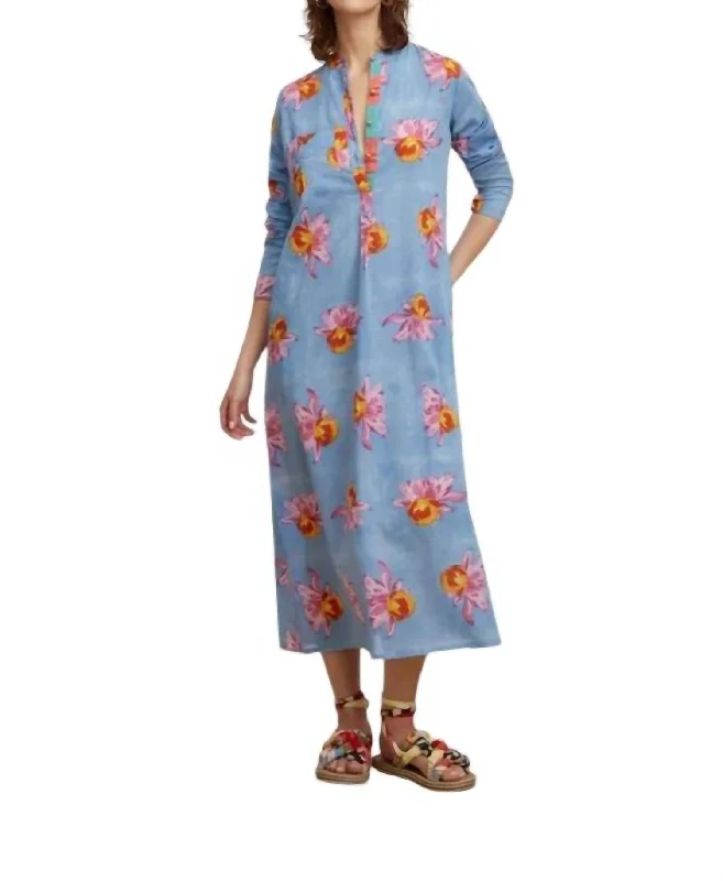 Great Deals Long Kurta Mal Mal Arabesque Dress In Blue W Floral