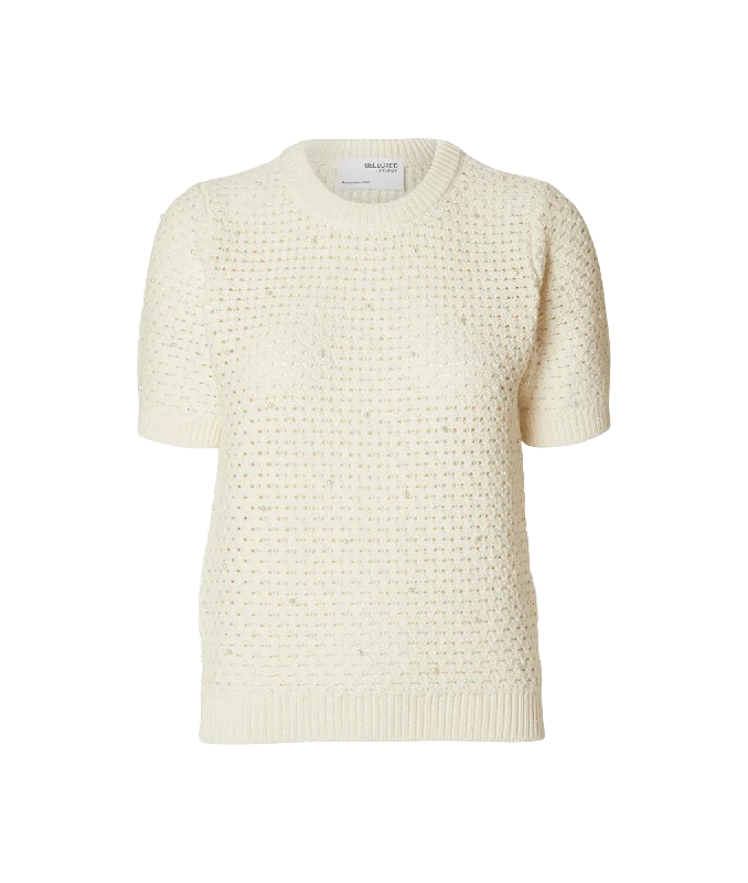 Season Finale Sale Penny SS Knit O-neck - Beige