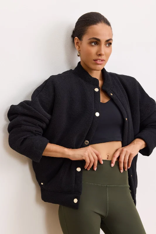 Limited Quantity MOON CLASSIC oversized padded bomber - Black