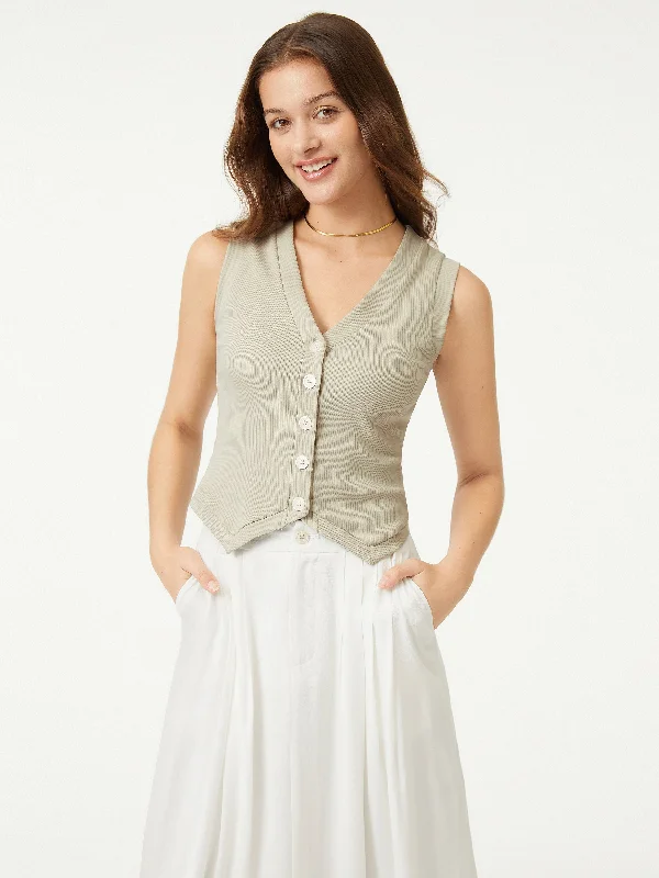 Clearance Items V-Neck Button-Down Waistcoat